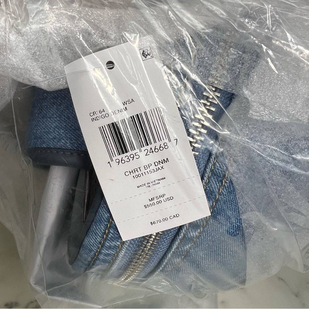 NWT COACH Charter Backpack Blue Indigo Denim CR764 Large Full Size - Picture 12 of 13